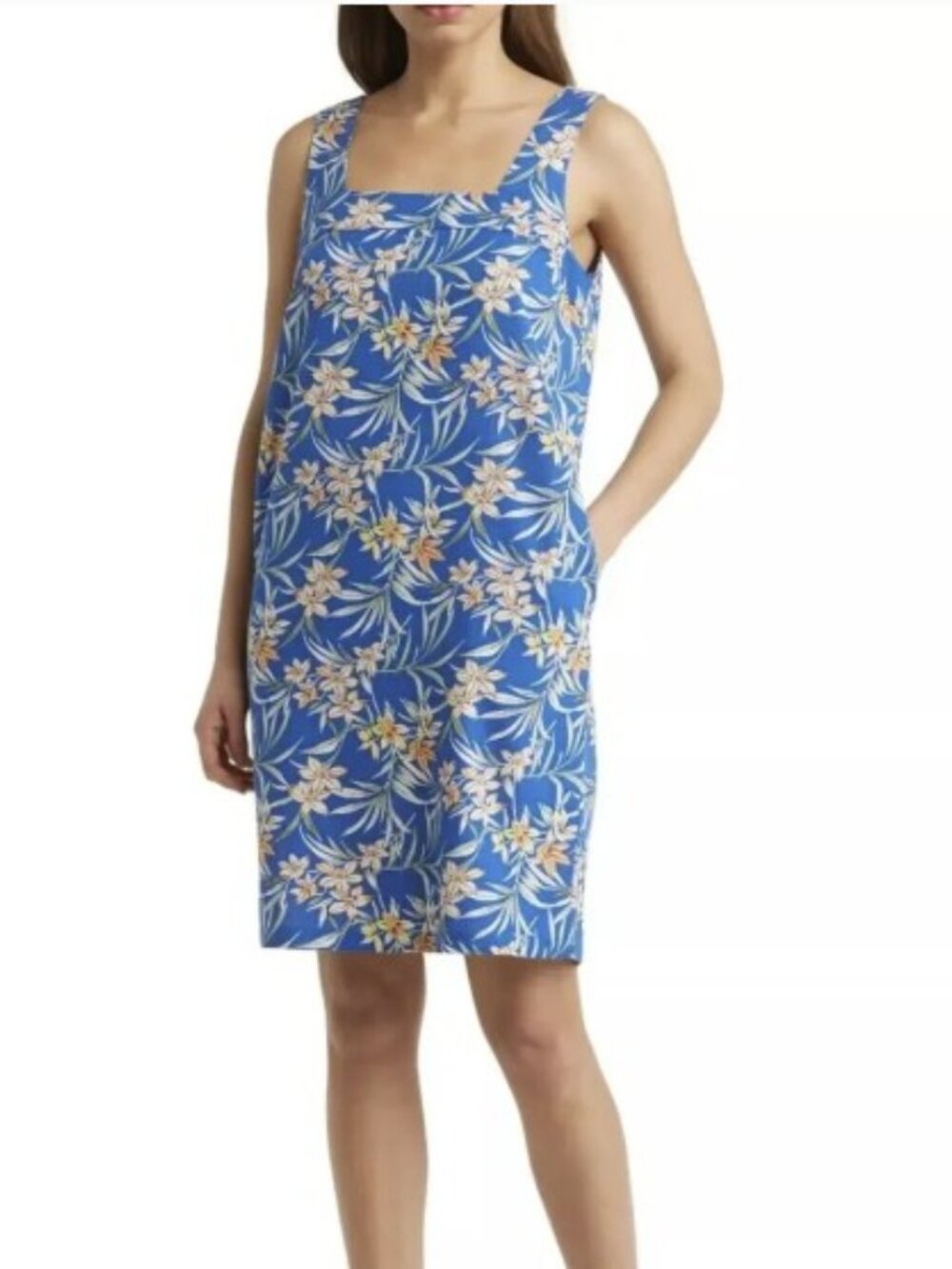 Caslon Linen Blend Shift Dress Size XL
